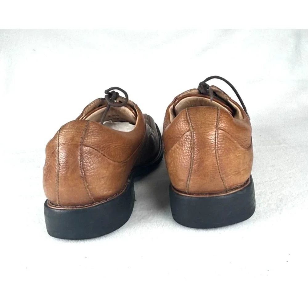 JOHNSTON & MURPHY Brown Leather‎ Dress Shoes Mens 10M Casual Comfort Sheepskin